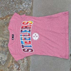 NFL PITTSBURGH STEELERS T-SHIRT SZ 7/8 GIRLS PINK